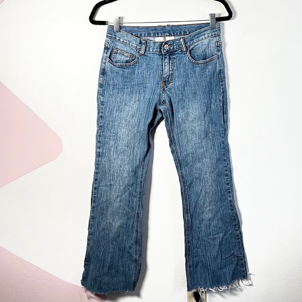 J. Galt Womens Bootcut Blue Denim Jeans Pants Size‎ Small Raw Hem